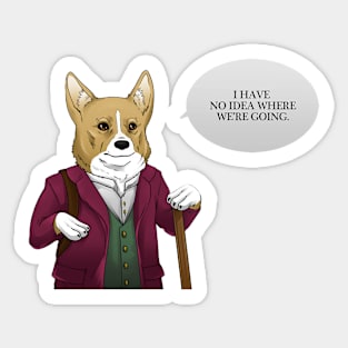 Corgi adventure Sticker